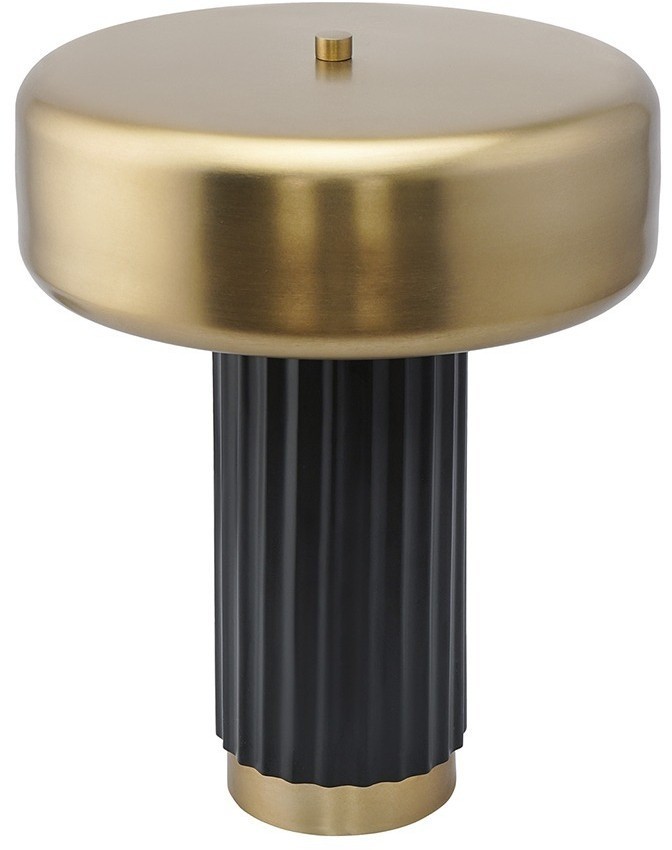 Лампа настольная stone, D27х35 см, черная/золотистая (76865)