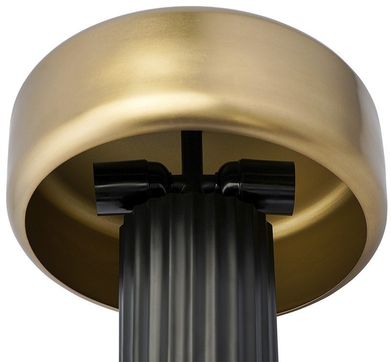 Лампа настольная stone, D27х35 см, черная/золотистая (76865)