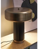 Лампа настольная stone, D27х35 см, черная/золотистая (76865)