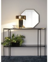 Лампа настольная stone, D27х35 см, черная/золотистая (76865)