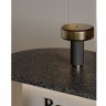 Лампа настольная stone, D27х35 см, черная/золотистая (76865)