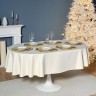 Скатерть  160х220 cm овальная, "феерия. золото", цвет: бежевый, tm lefard, полиэстер 100% (кор=20шт. (986-003-28)