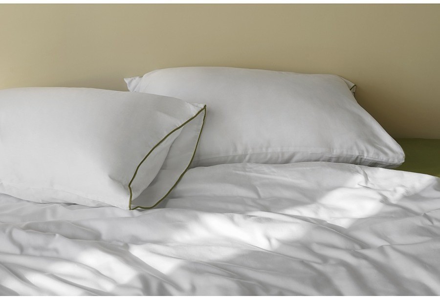 Простыня из сатина из коллекции meditation, olive, 240х270 см (77748)