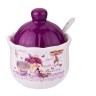 Сахарница с ложкой agness "лавандовая весна" 10*11,5 см 240 мл (358-1338)