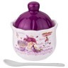 Сахарница с ложкой agness "лавандовая весна" 10*11,5 см 240 мл (358-1338)