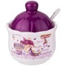 Сахарница с ложкой agness "лавандовая весна" 10*11,5 см 240 мл (358-1338)