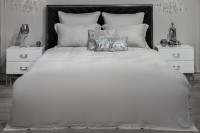 Комплект постельного белья Муар, бамбук, оливковый, Двуспальный евро (200*220) (TT-00014572)