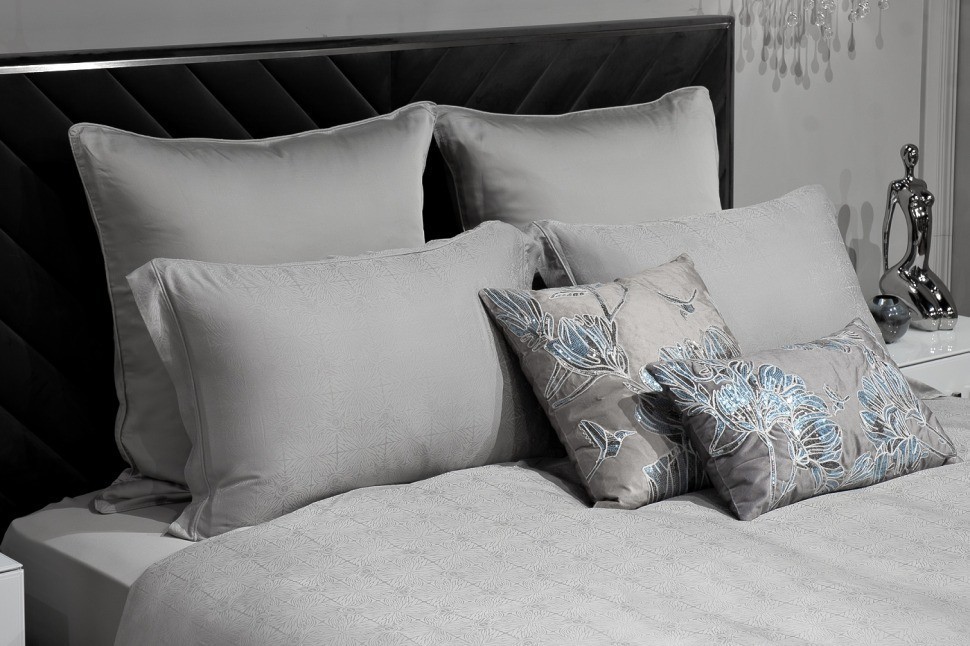 Комплект постельного белья Муар, бамбук, оливковый, Двуспальный евро (200*220) (TT-00014572)