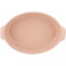 Блюдо для запекания и выпечки овальное 32,5*22*8 см бежевое без декора Agness (777-061)