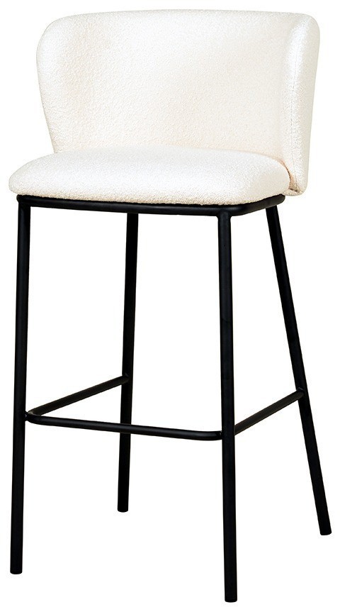 Стул барный foggy, букле, молочный (78067)