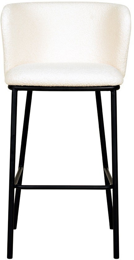 Стул барный foggy, букле, молочный (78067)