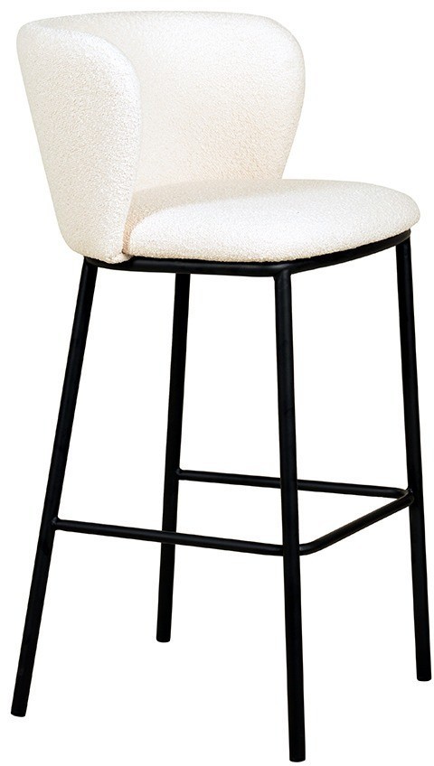 Стул барный foggy, букле, молочный (78067)