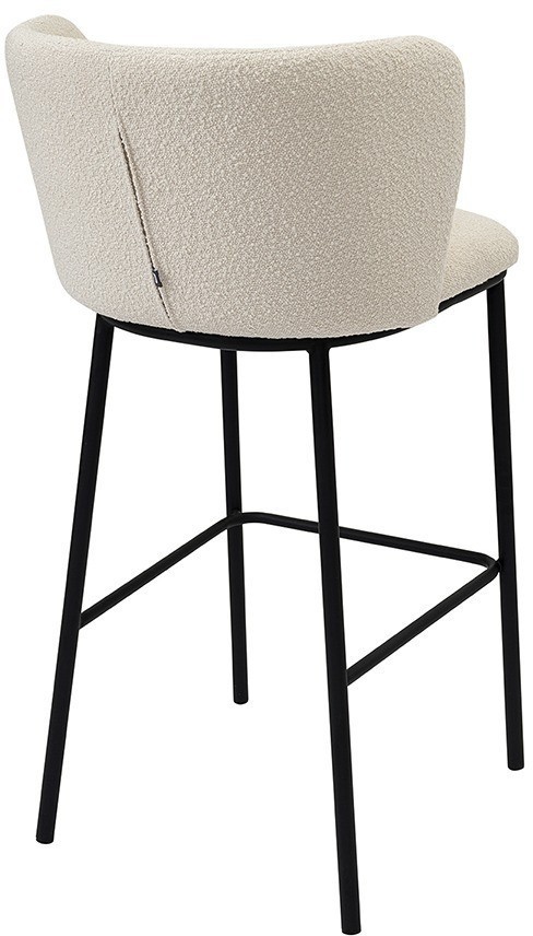 Стул барный foggy, букле, молочный (78067)