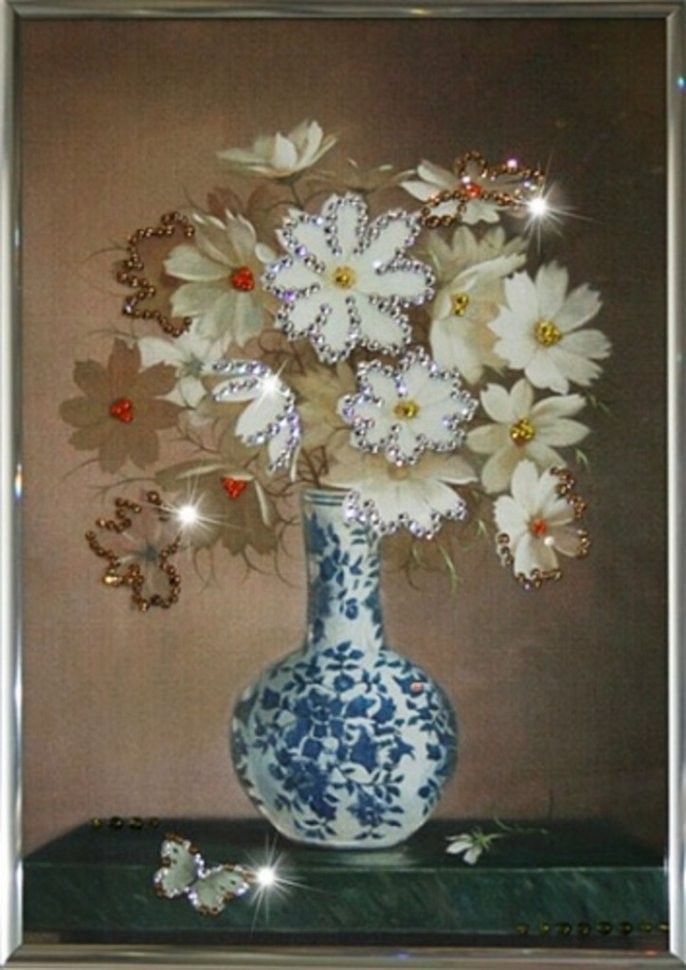 Картина Недотрога с кристаллами Swarovski (1348)