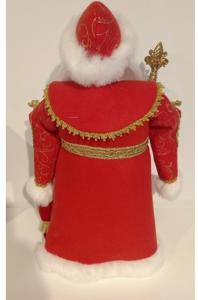 Дед мороз в красной шубе и белой шапке 60 см (84674)
