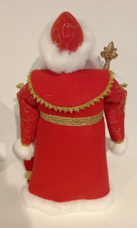 Дед мороз в красной шубе и белой шапке 60 см (84674)