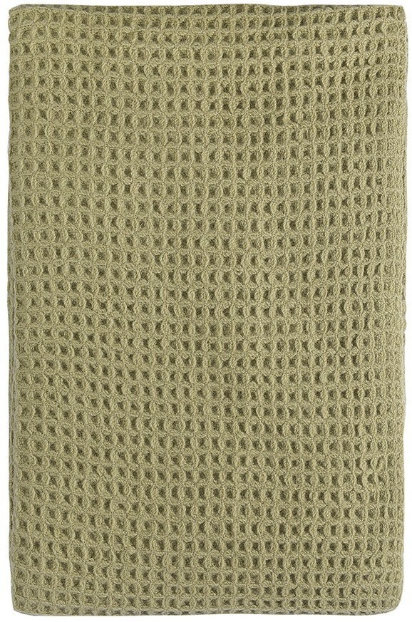 Плед из шерсти травянисто-зеленого цвета из коллекции essential, 130х180 см (77087)