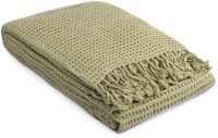 Плед из шерсти травянисто-зеленого цвета из коллекции essential, 130х180 см (77087)