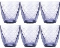 Набор стаканов для виски &quot;elisabeth blue smoke&quot; из 6 шт. 300 мл. высота=9,5 см. Bohemia Crystal (674-746)