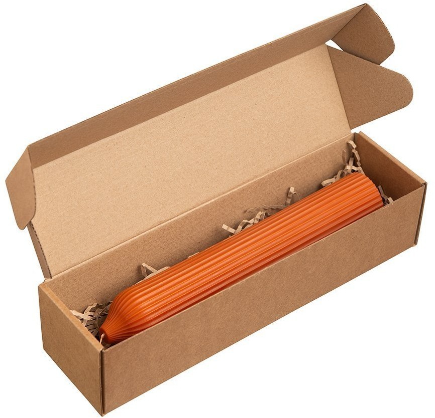 Свеча декоративная оранжевого цвета из коллекции edge, 25,5см (74330)