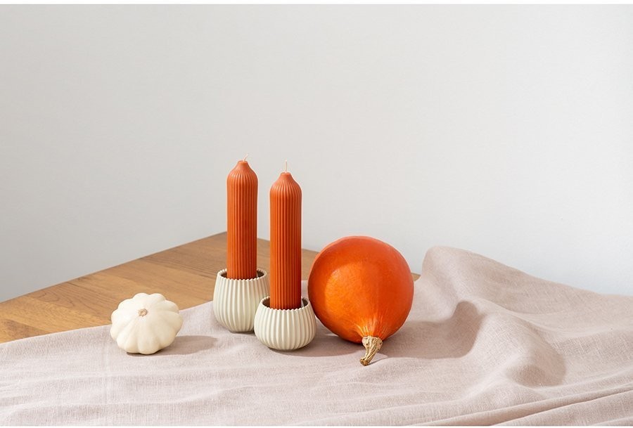 Свеча декоративная оранжевого цвета из коллекции edge, 25,5см (74330)