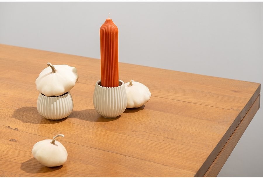 Свеча декоративная оранжевого цвета из коллекции edge, 25,5см (74330)