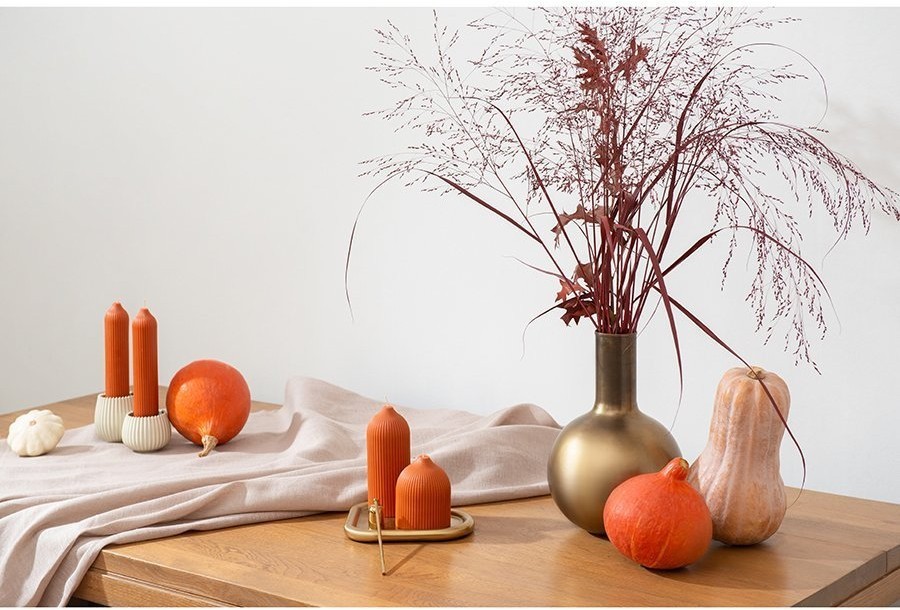 Свеча декоративная оранжевого цвета из коллекции edge, 25,5см (74330)