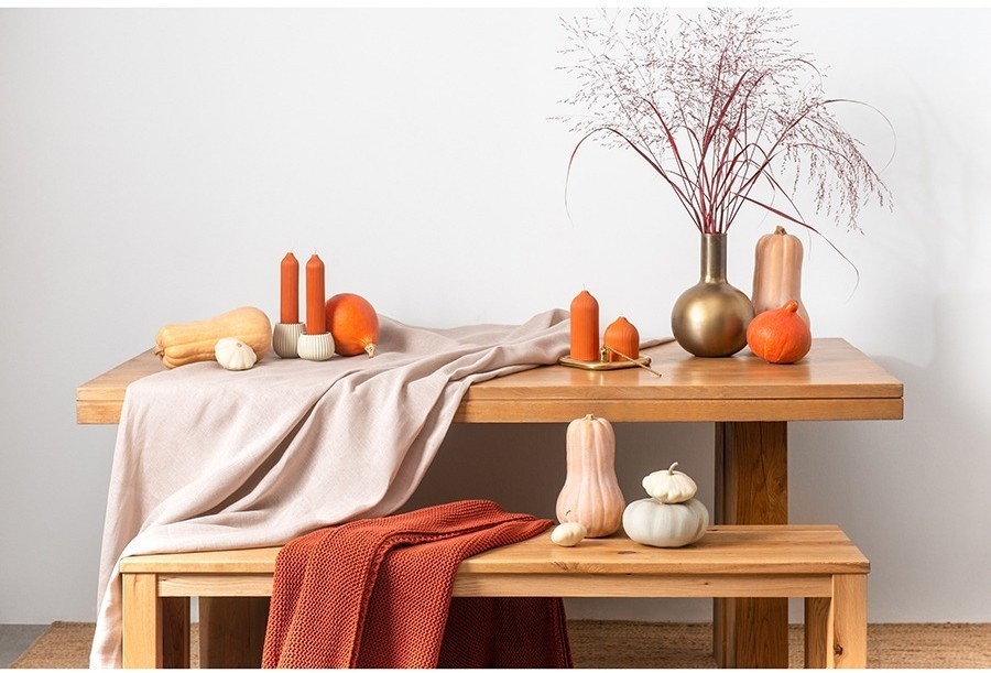 Свеча декоративная оранжевого цвета из коллекции edge, 25,5см (74330)