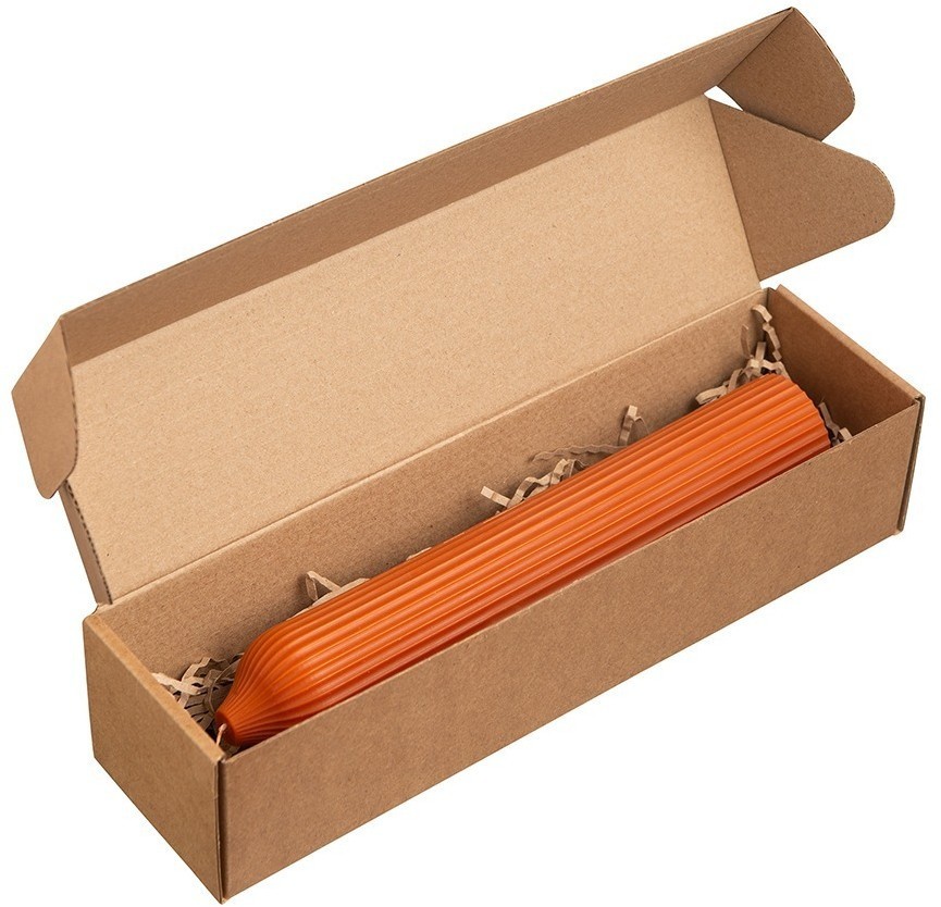 Свеча декоративная оранжевого цвета из коллекции edge, 25,5см (74330)