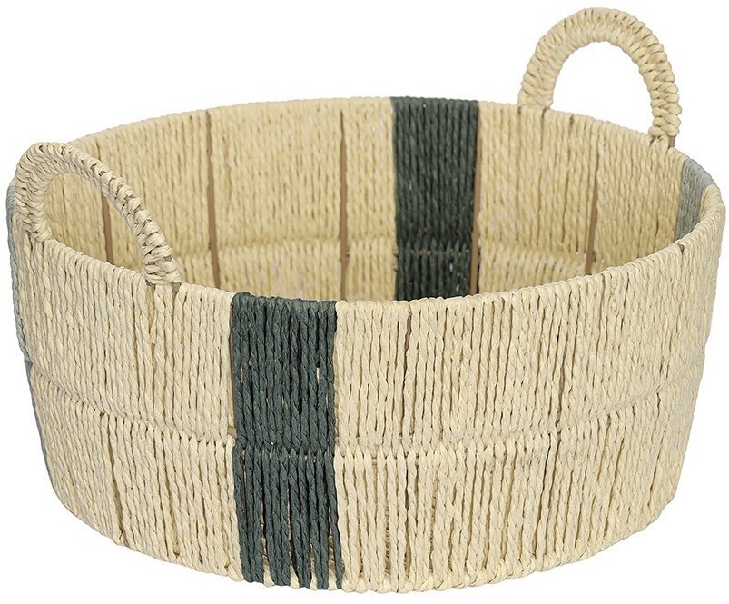 Корзина плетеная круглая bodhran sage из коллекции ethnic, размер l (77225)