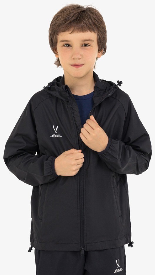 Куртка ветрозащитная JOGEL CAMP Rain Jacket, черный, детский (2095811)