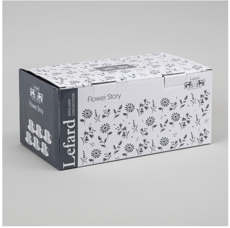 Чайный набор lefard "flowers story" на 6 пер. 12 пр. 220 мл (474-254)