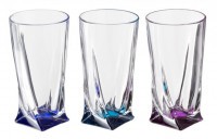 Набор стаканов для сока из 6 шт. &quot;квадро декорейшн 72r93&quot; 350 мл. высота=15 см. Crystalite Bohemia (669-048)