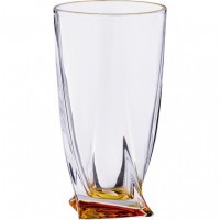 Набор стаканов для сока из 6 шт. &quot;квадро декорейшн 72r93&quot; 350 мл. высота=15 см. Crystalite Bohemia (669-048)