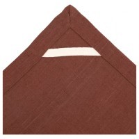 Набор полотенец из 2шт &quot;кокетка&quot; 50х30см ,коричневый+цветы, 100%лён+100%хлопок SANTALINO (850-605-13)