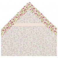 Набор полотенец из 2шт &quot;кокетка&quot; 50х30см ,коричневый+цветы, 100%лён+100%хлопок SANTALINO (850-605-13)