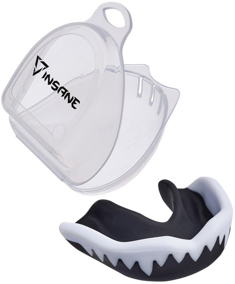 Капа 1-челюстная INSANE JAGUAR, ЭВА, черный/белый, взрослый (2101023)