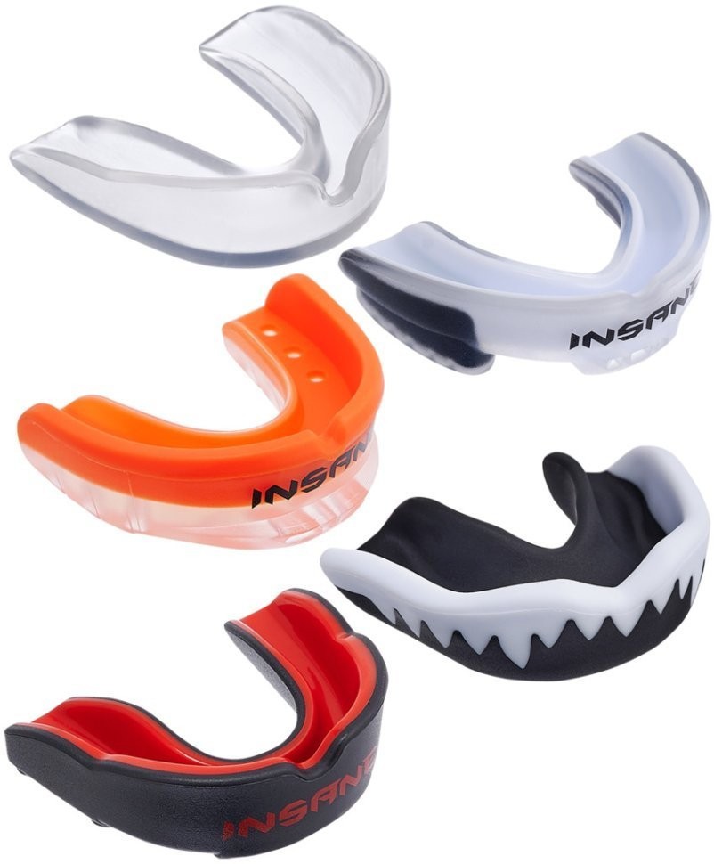 Капа 1-челюстная INSANE JAGUAR, ЭВА, черный/белый, взрослый (2101023)