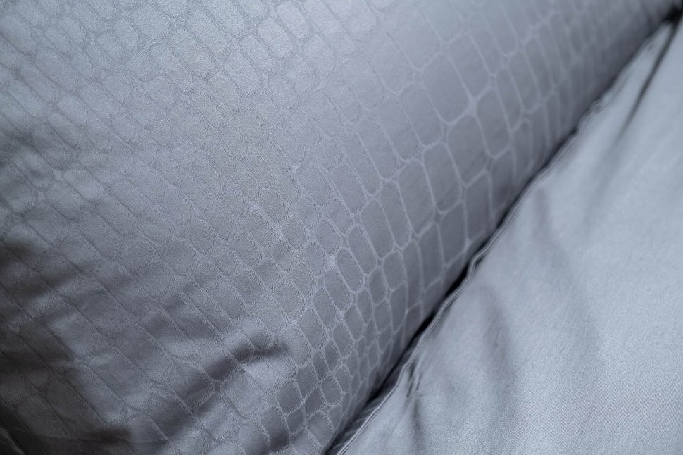 Комплект наволочек сатин жаккард Серпенте серый 70*70(2шт) (TT-00010364)