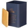 Емкость для сыпучих продуктов agness  "navy style" "чай"  1,1 л 10*10*14 см цвет: ночной синий (790-307)