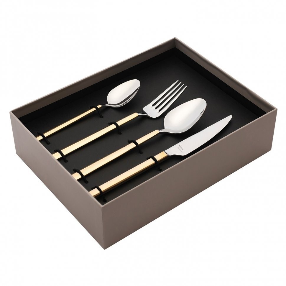 Набор столовых приборов MILANO GOLD 24 шт H50928