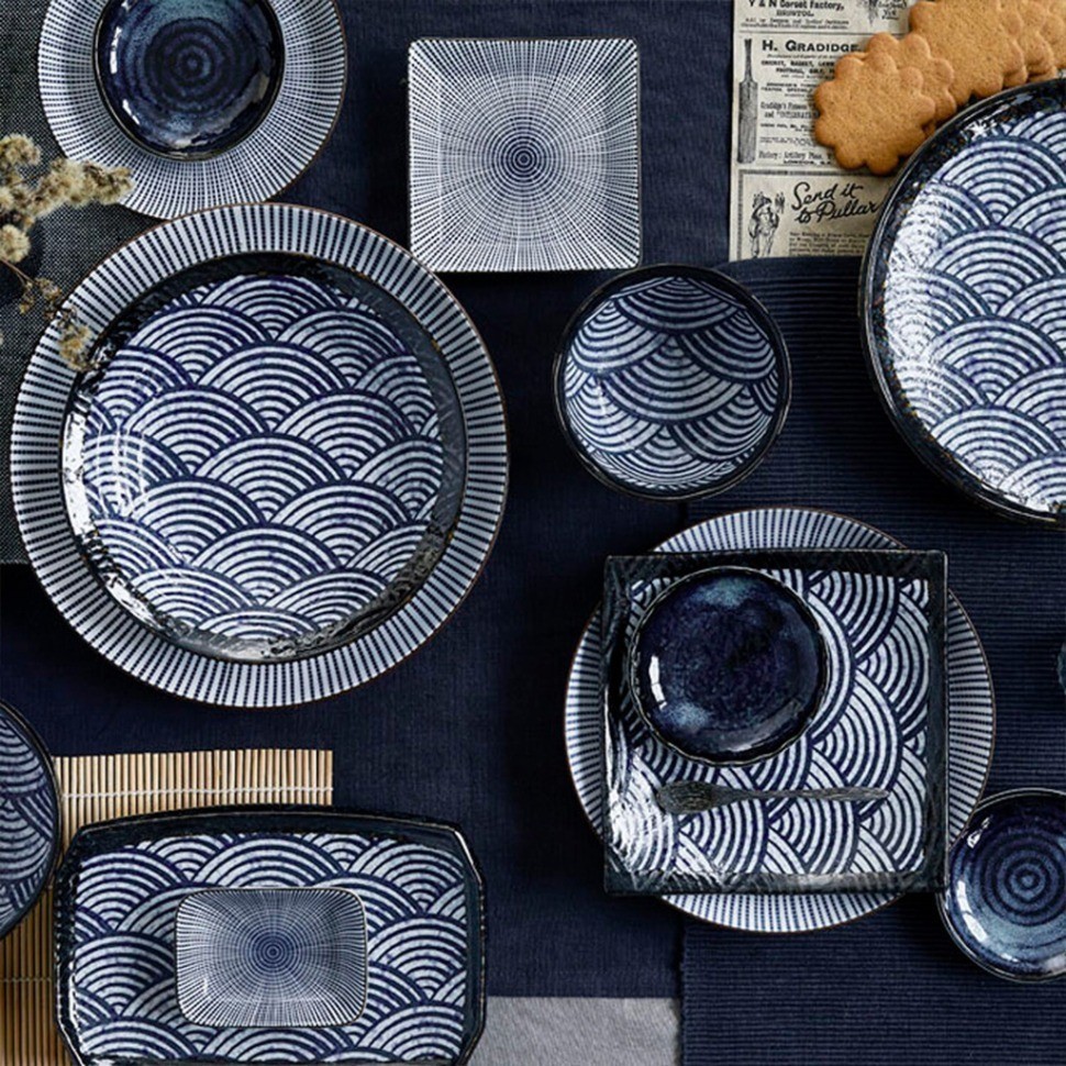 Тарелка 18578, 20,2 см, фарфор, blue, TOKYO DESIGN