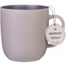 Кружка bronco "velour" 400 мл серая (407-141)