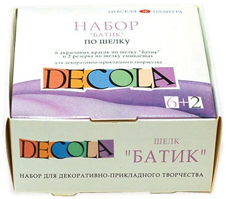 Краски акриловые по ткани Декола Батик по шелку 6 цветов по 50 мл 4441448 (72813)