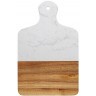 Доска сервировочная marm, 21,5х33,5 см, белый мрамор/акация (75935)