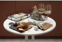 Доска сервировочная marm, 21,5х33,5 см, белый мрамор/акация (75935)