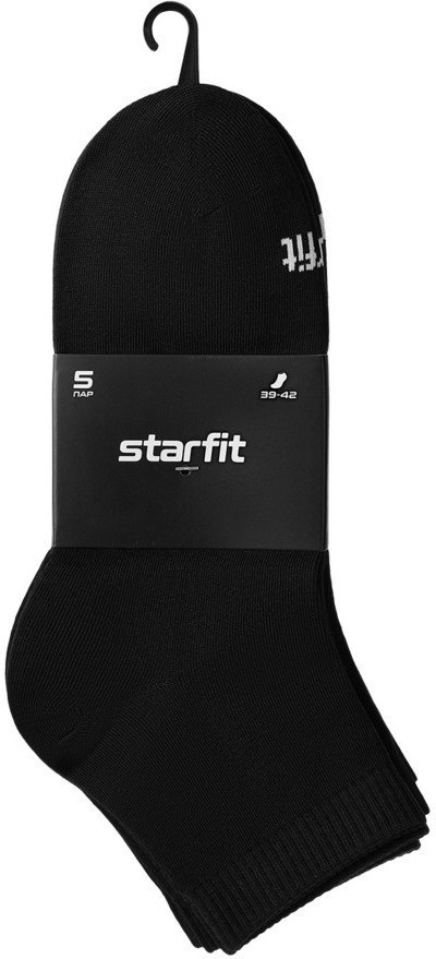 Носки спортивные Starfit Charge, черный, р. 39-42, 5 пар (2126330)