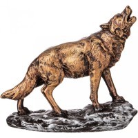 Фигурка декоративная &quot;волк&quot; 17*15,5 см цвет: бронза ИП Шихмурадов (169-266)