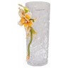 Ваза стеклянная с золотым цветком 13*10*25см (TT-00012018)