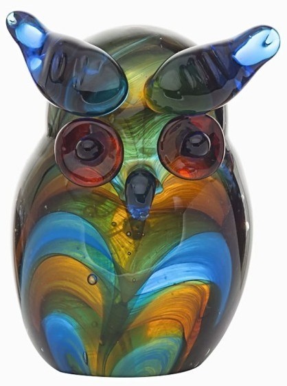 Статуэтка"Сова"(сине-зеленая) 8*8*11,5 (00002574)